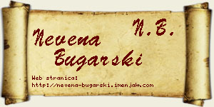 Nevena Bugarski vizit kartica